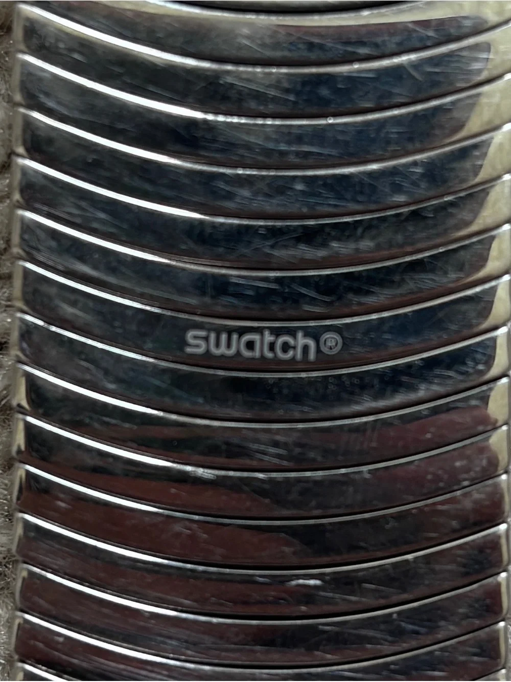 Swatch Silver Stretch Link Bracelet